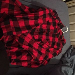 Plaid pajama shirt